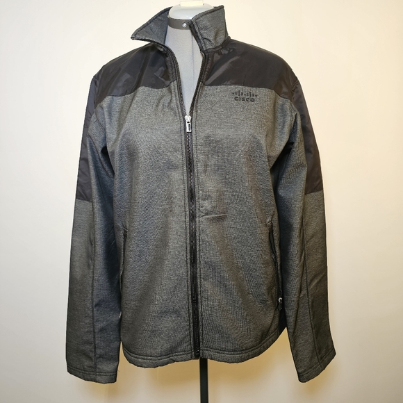 Fossa Cisco grey and black soft shell fleece interior men's jacket size M US - Picture 2 of 8